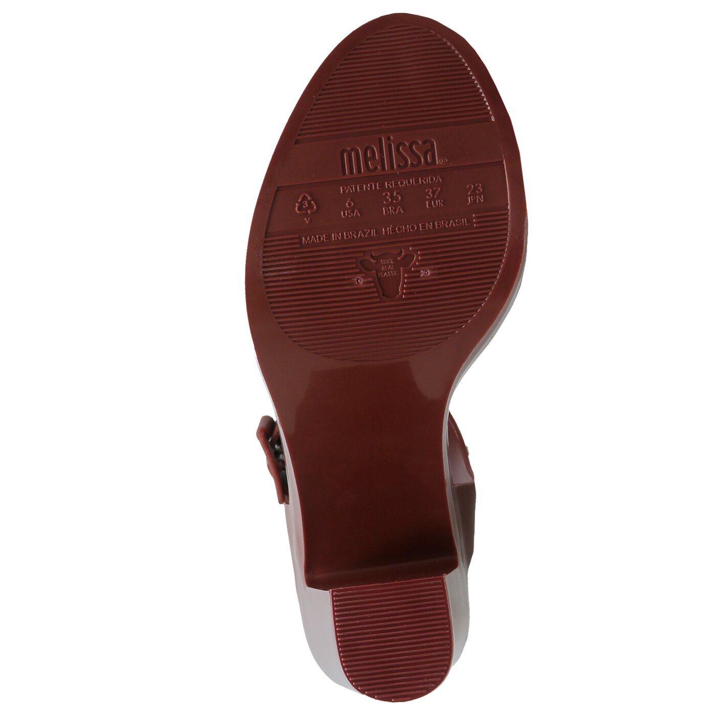 Damskie sandały MELISSA MAR HEEL 3195101187 kolor bordowy