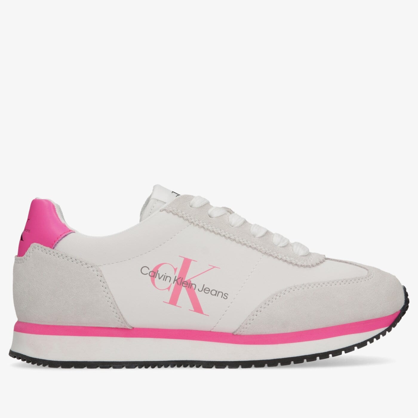 Damskie sneakersy (buty) CALVIN KLEIN RETRO RUNNER 1 yw0yw0051601t kolor biały