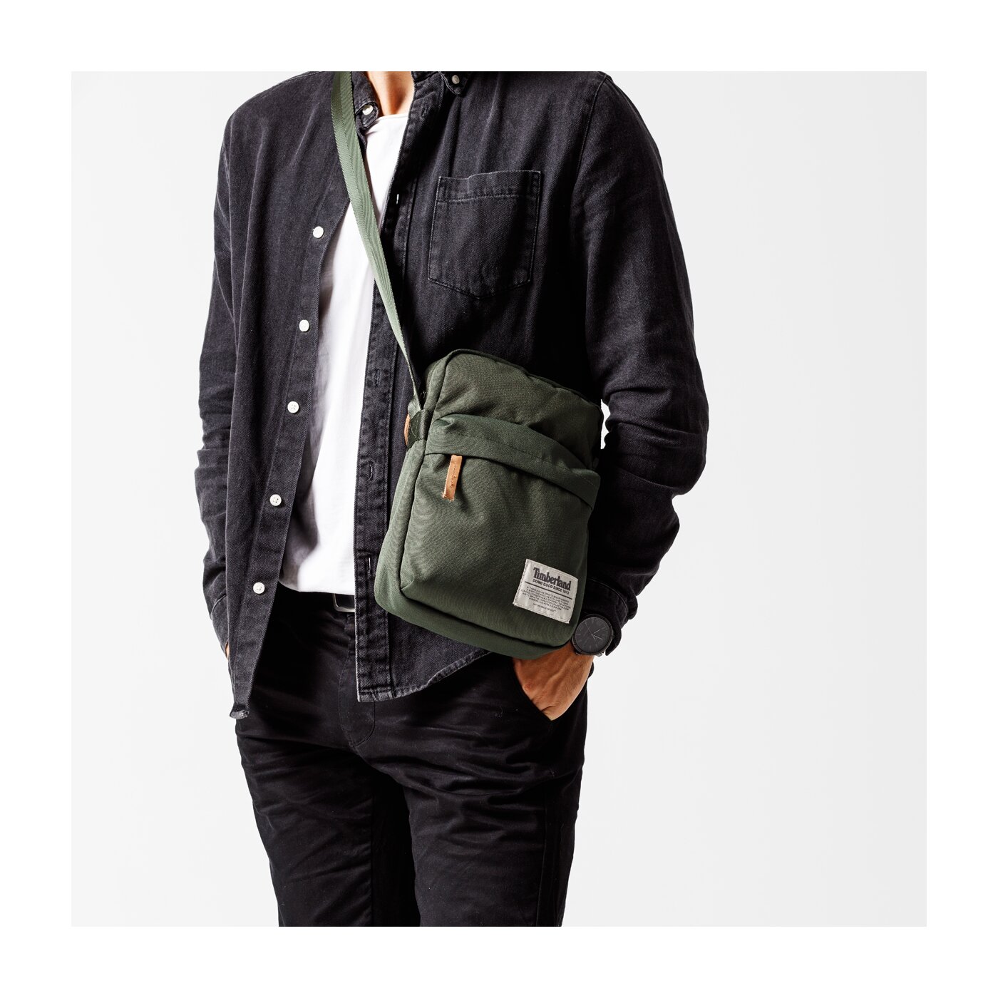 TIMBERLAND TORBA LARGE CROSS BODY tb0a1d1yu311 kolor zielony