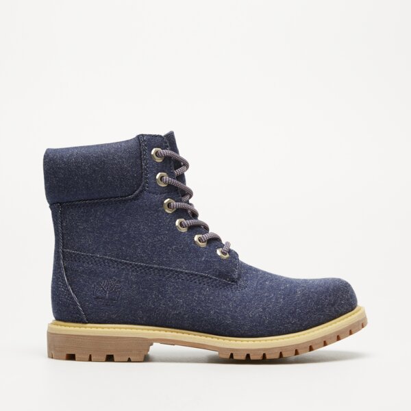 Damskie botki / sztyblety TIMBERLAND PREMIUM 6 INCH LACE UP BOOT tb0a2pj6ep41 kolor granatowy