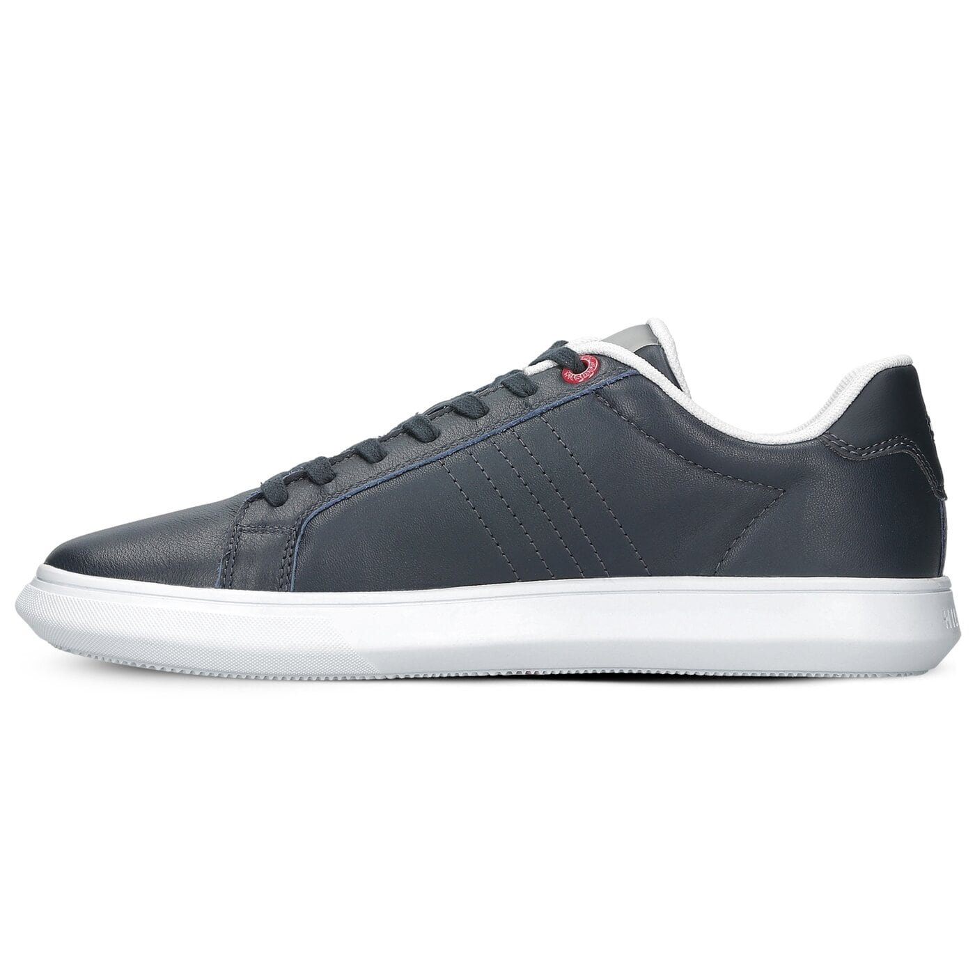 Męskie sneakersy (buty) TOMMY HILFIGER ESSENTIAL LEATHER CUPSOLE fm0fm03424dw5 kolor granatowy