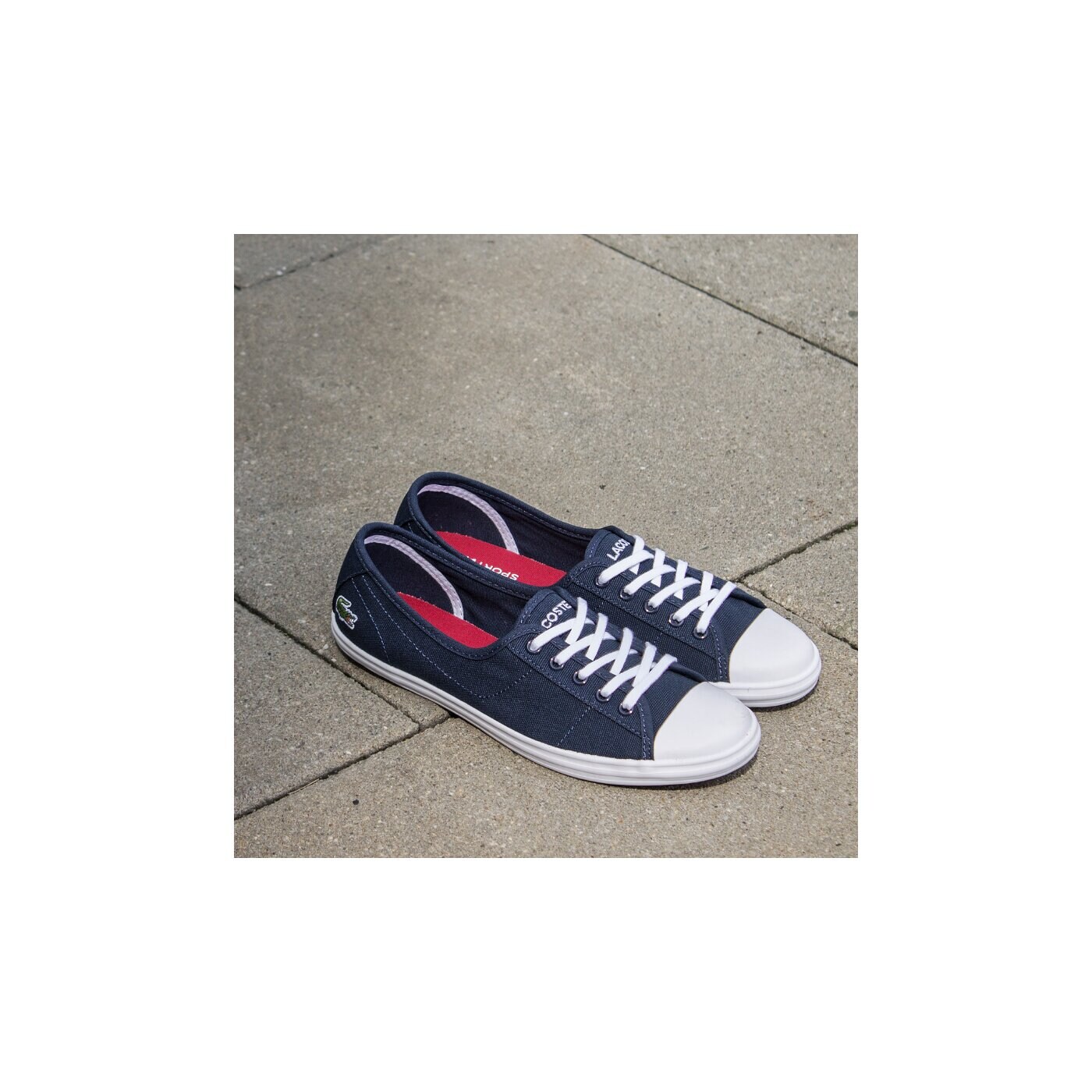 Damskie trampki LACOSTE ZIANE LCR2 727spw0150db4 kolor granatowy