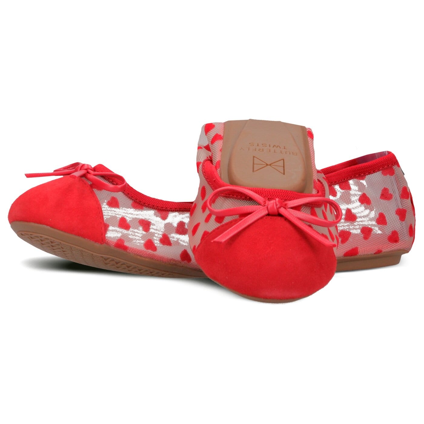 Damskie baleriny (buty) BUTTERFLY TWISTS OLIVIA bt21036168 kolor czerwony