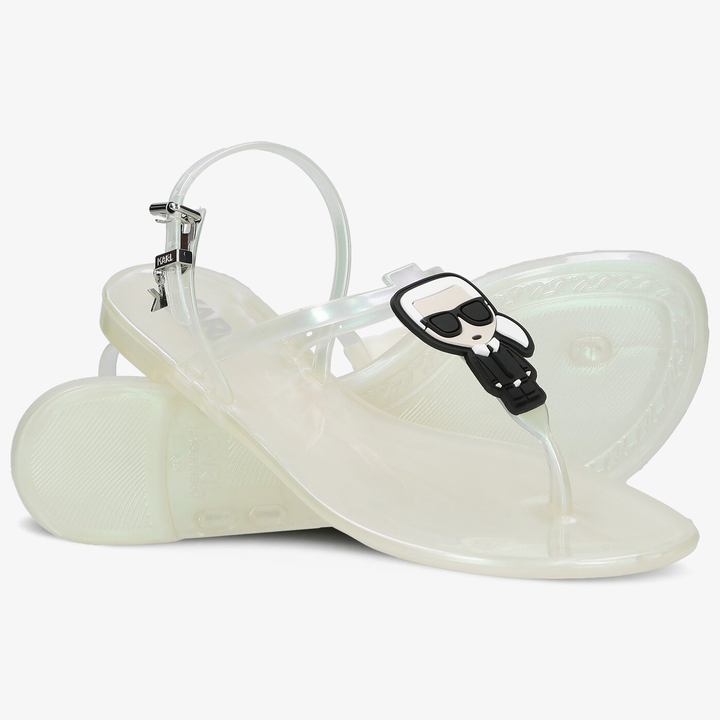 Damskie sandały KARL LAGERFELD JELLY KARL IKONIC SLING kl80002vii kolor biały