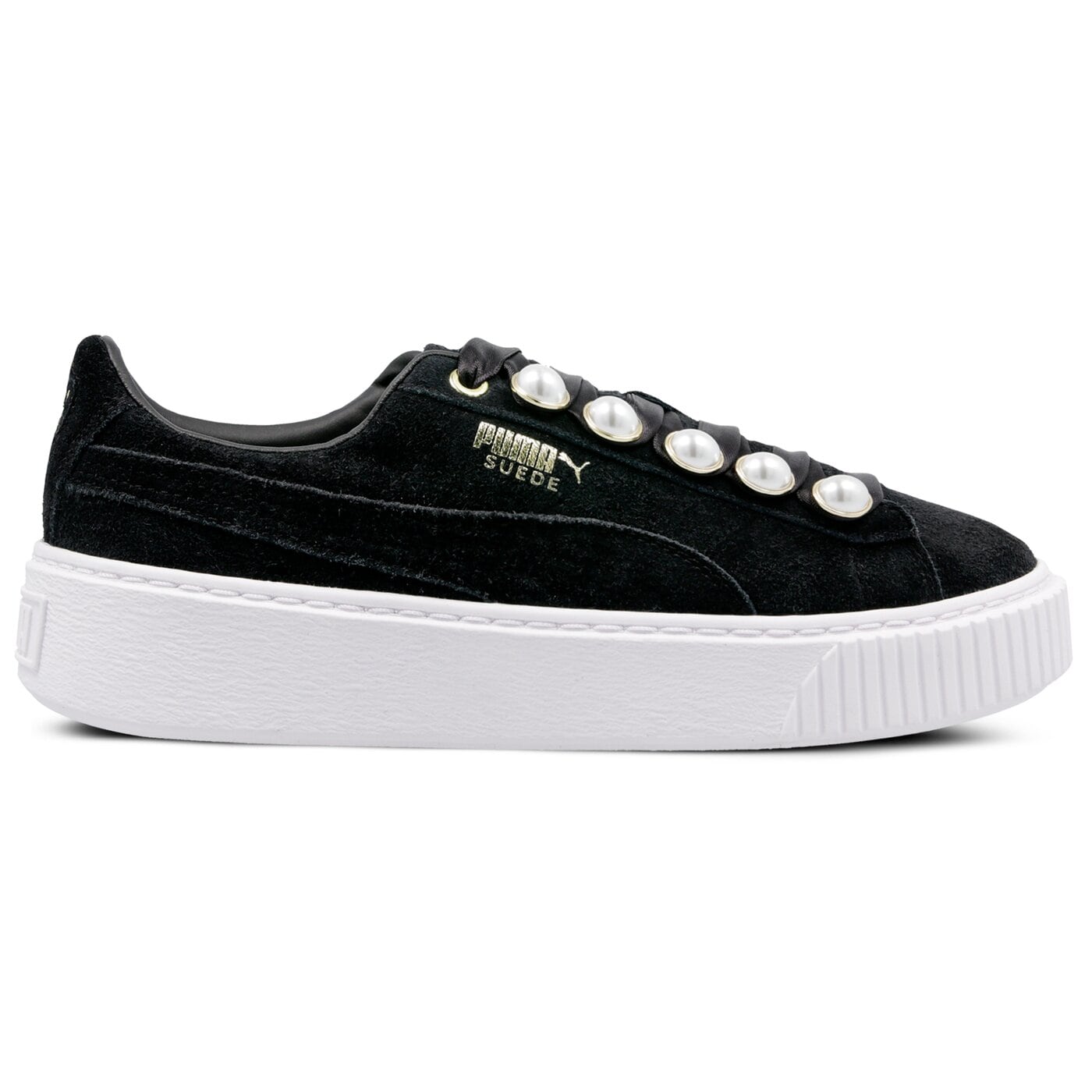 Damskie sneakersy (buty) PUMA SUEDE PLATFORM BLING WN'S 36668801 kolor czarny