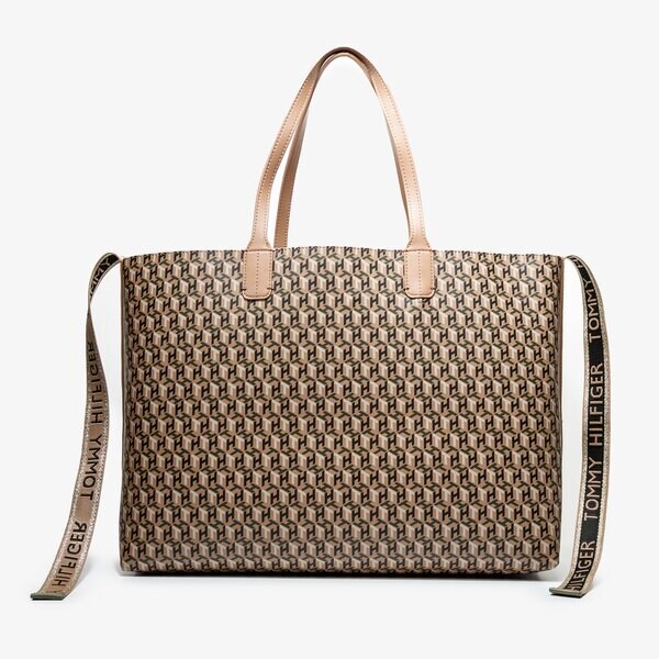 Damska torebka TOMMY HILFIGER TOREBKA ICONIC TOMMY TOTE MONO aw0aw09049aez kolor multicolor