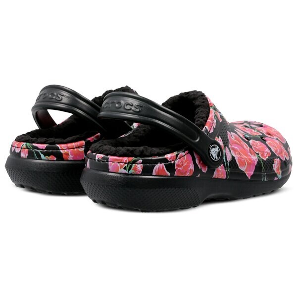 Damskie klapki CROCS CLASSIC LINNED GRAPHIC II CLOG 205324643 kolor czarny