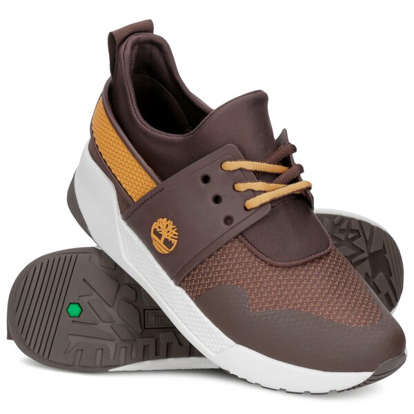Damskie sneakersy (buty) TIMBERLAND KIRI UP KNIT OXFORD W/PU a1nwc kolor brązowy