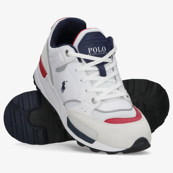 Męskie sneakersy (buty) POLO RL TRACKSTR 200 SNEAKERS LOW TOP LACE  809846186001 kolor biały