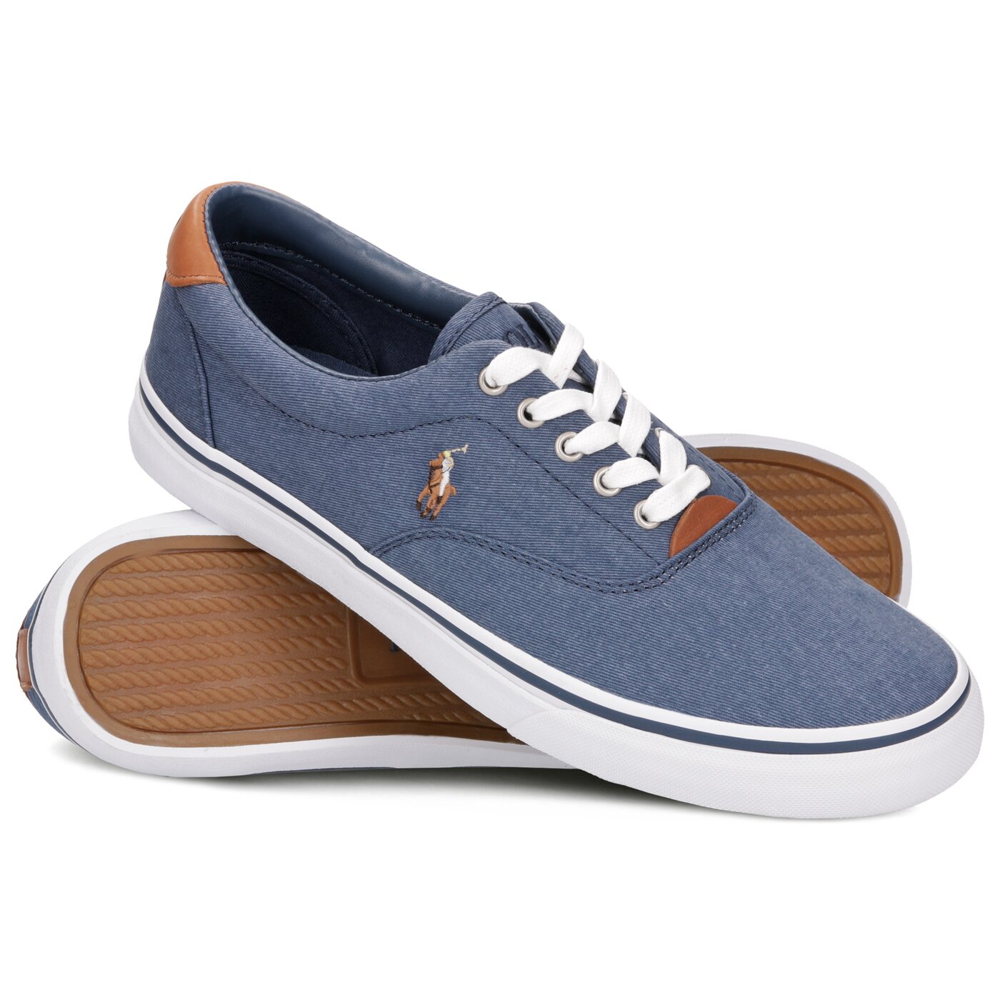 Męskie trampki POLO RL THORTON NE SNEAKERS VULC NEWPORT NAVY WASHED TWILL 816747519002 kolor granatowy