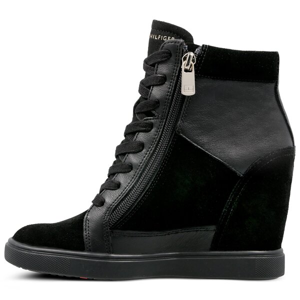 Damskie sneakersy (buty) TOMMY HILFIGER TOMMY CHAIN DRESS SNEAKER fw0fw03332990 kolor czarny