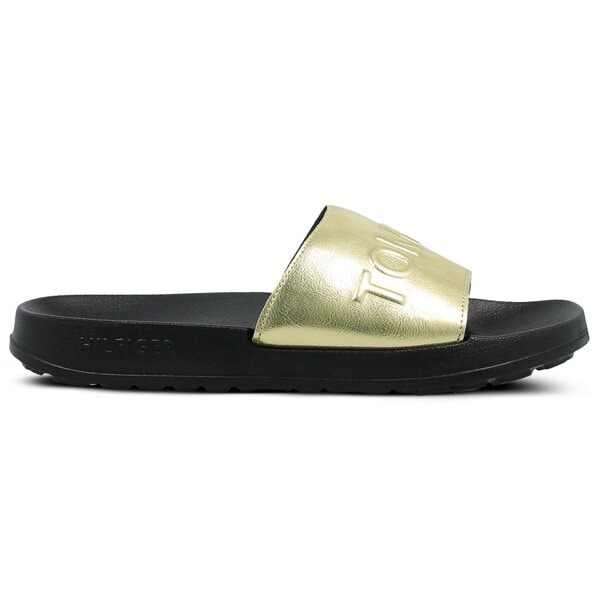 Damskie klapki TOMMY HILFIGER TJ METALLIC POOL SLIDE en0en00227708 kolor złoty