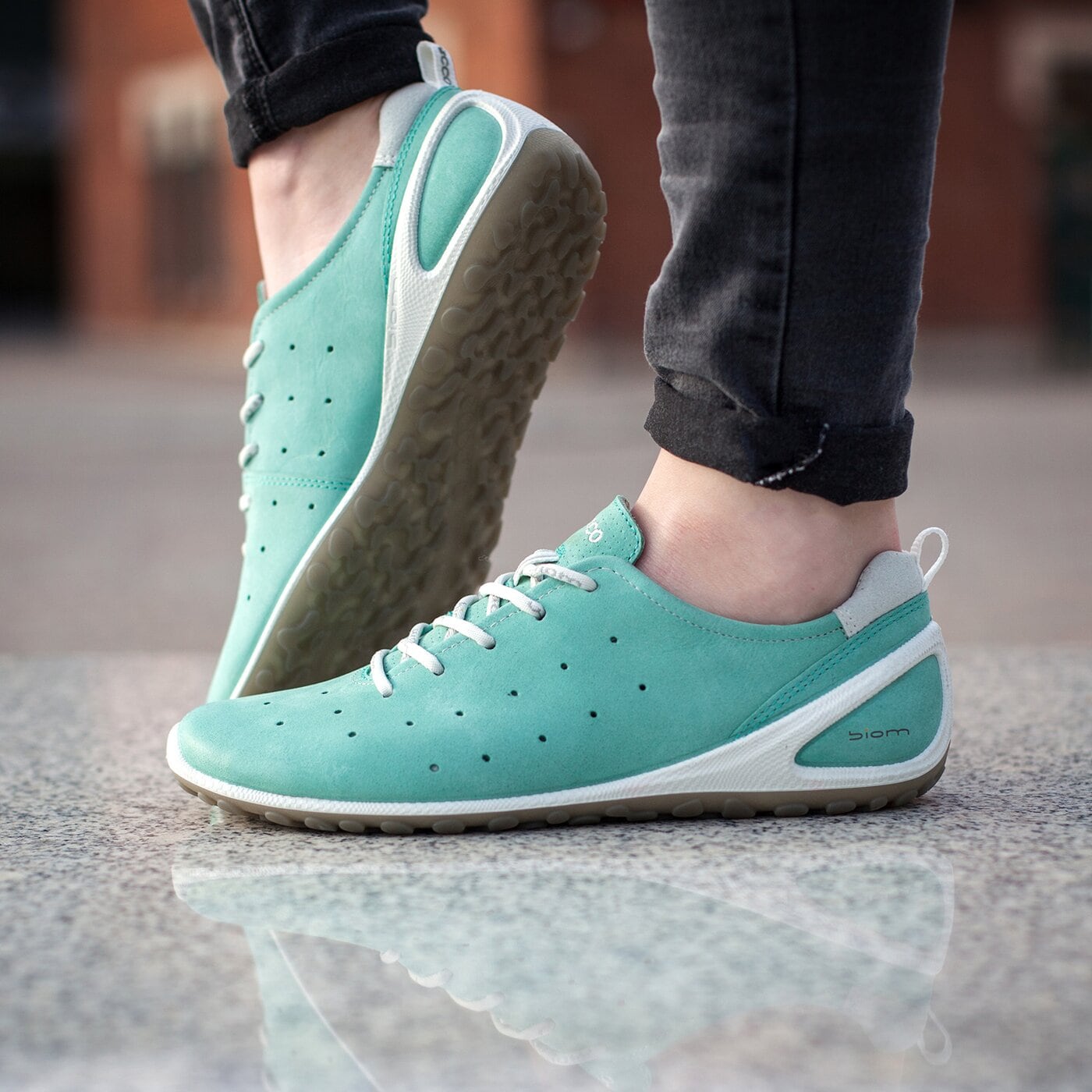 Damskie półbuty ECCO BIOM LITE 80200359503 kolor zielony