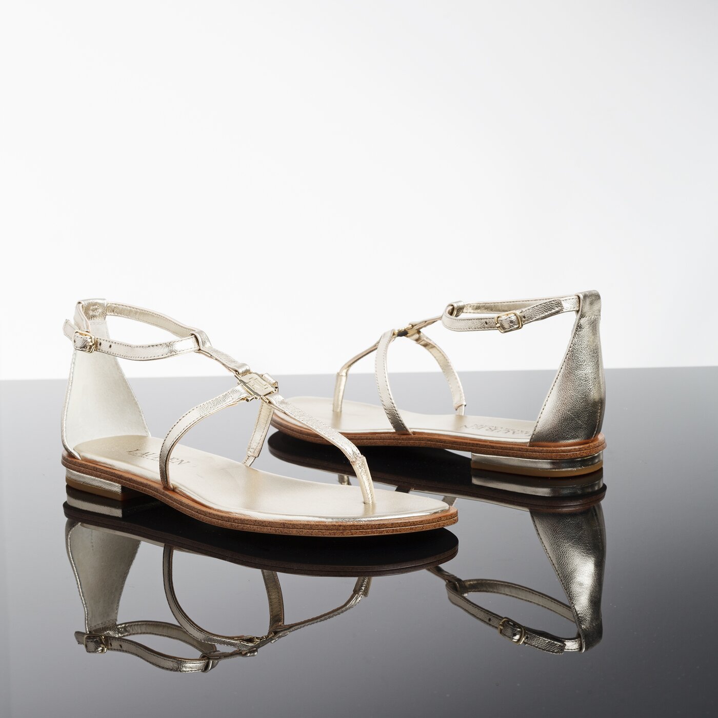 Damskie sandały LAUREN RALPH LAUREN NALAINE SANDALS CASUAL 802740039001 kolor srebrny