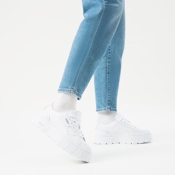 Damskie sneakersy (buty) PUMA MAYZE STACK LTHR WNS 38441201 kolor biały