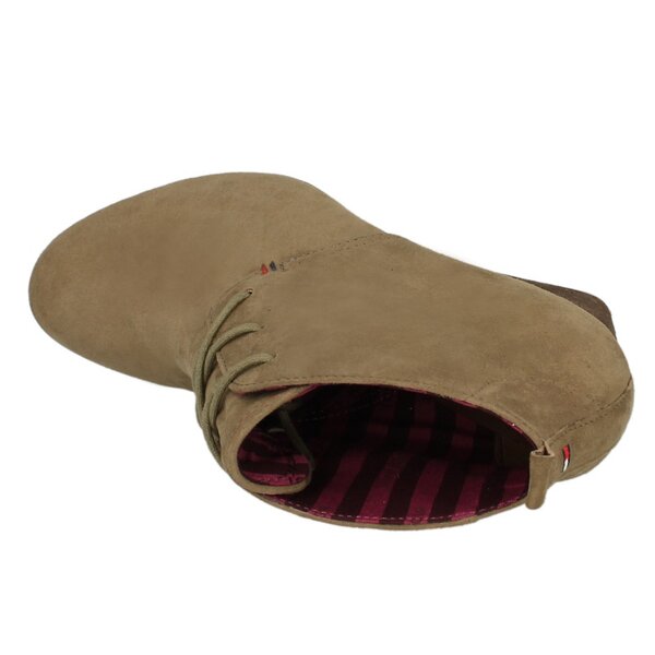 Damskie botki / sztyblety TOMMY HILFIGER BELLA 3  fw56815853038 kolor beżowy