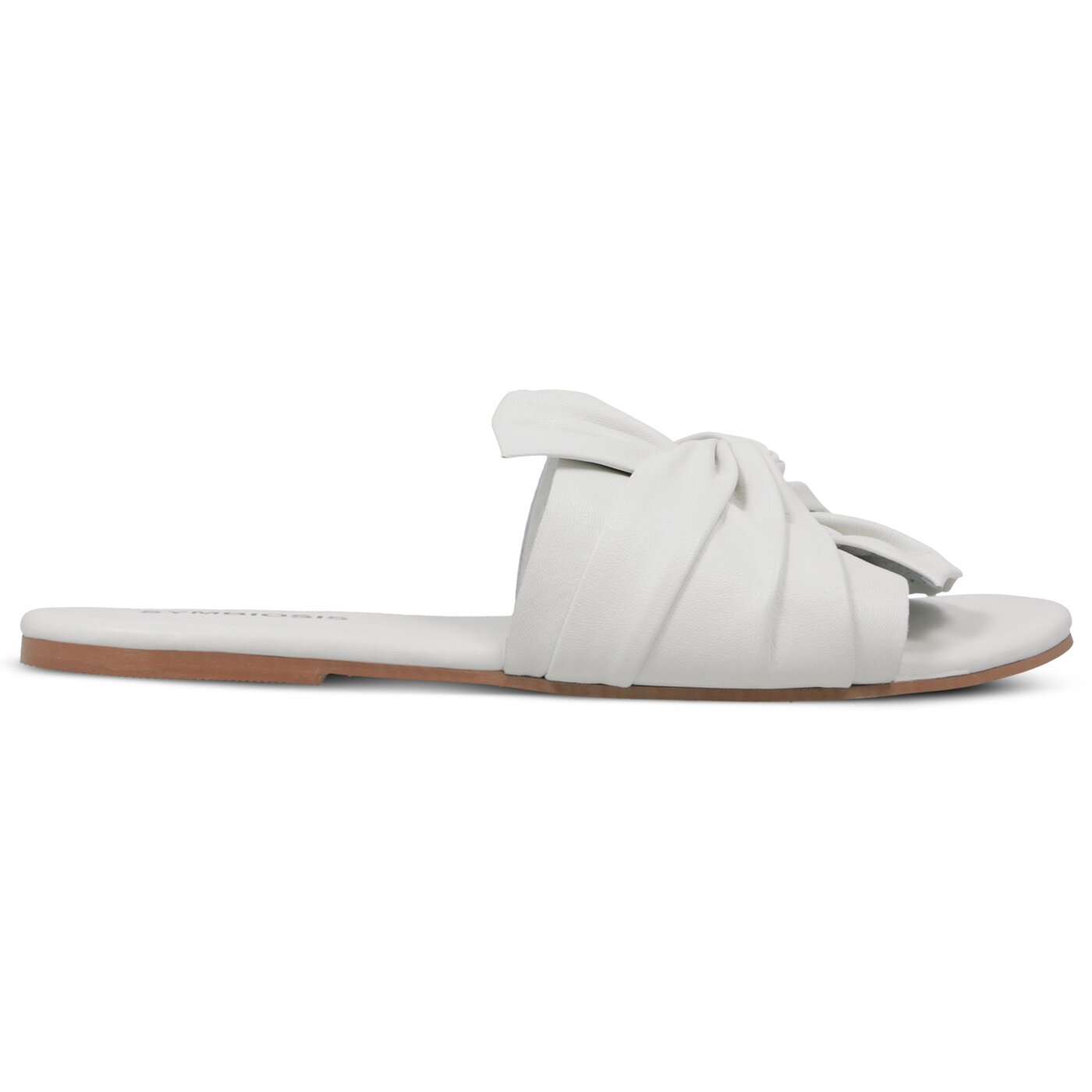 Damskie klapki SYMBIOSIS BELLA SLIDES  syws119010 kolor biały