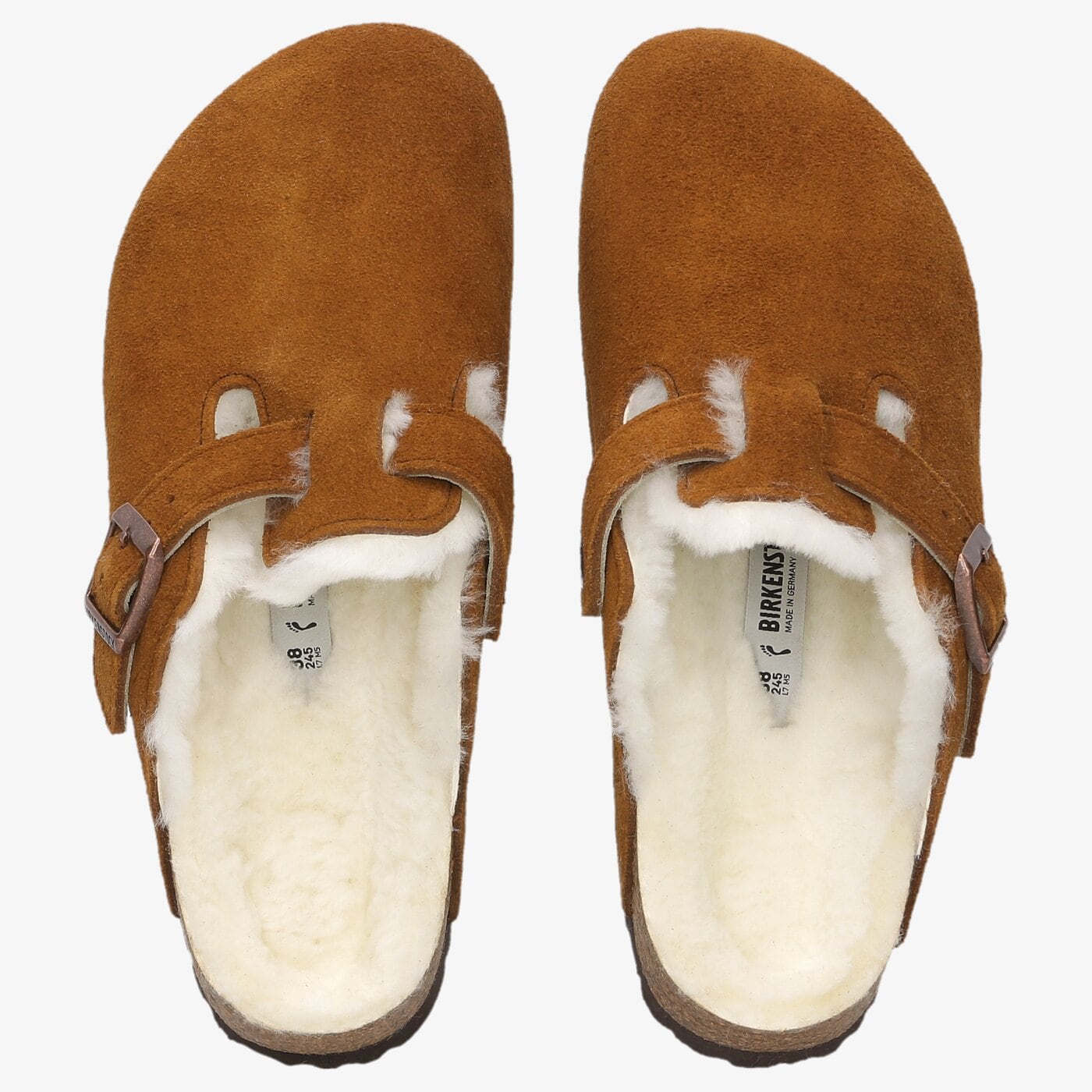 Damskie klapki BIRKENSTOCK BOSTON VL/FELL 1001141 kolor brązowy