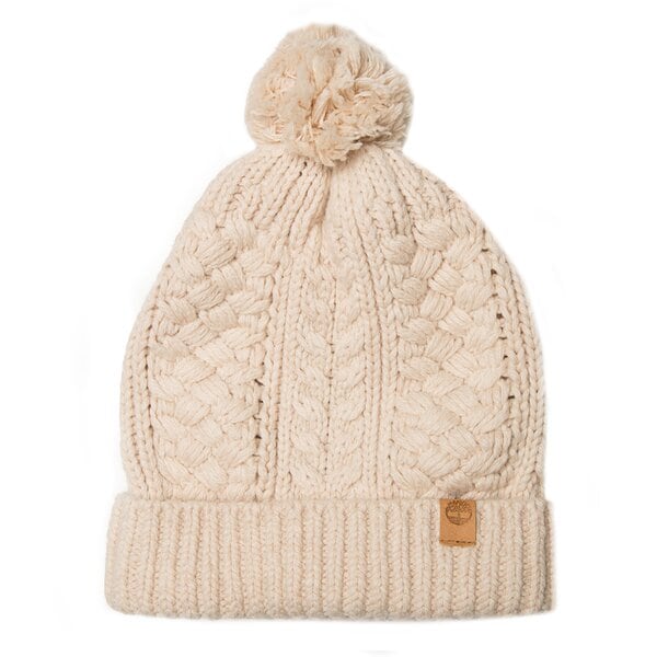 Damska czapka zimowa TIMBERLAND CZAPKA SEA STREET POM BEANIE j1905250 kolor beżowy