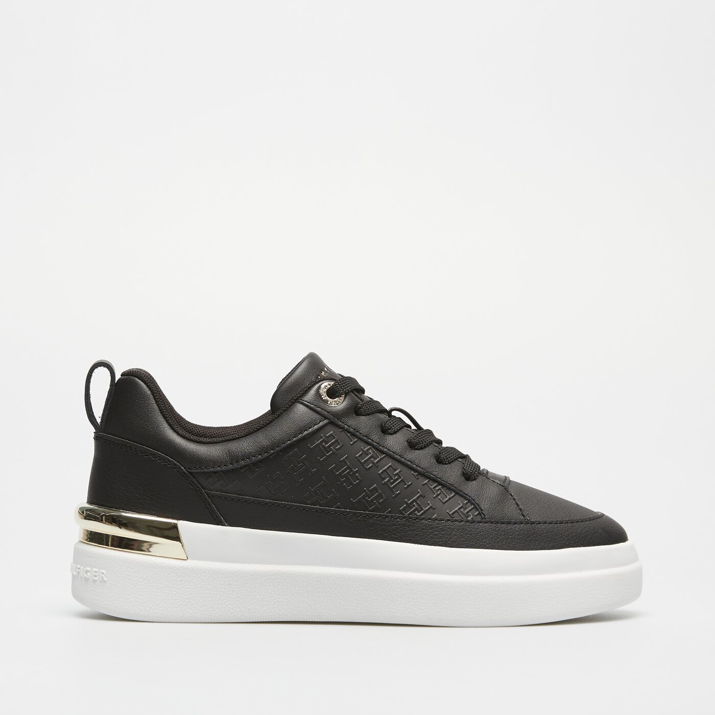 TOMMY HILFIGER LUX COURT SNEAKER MONOGRAM kolor CZARNY