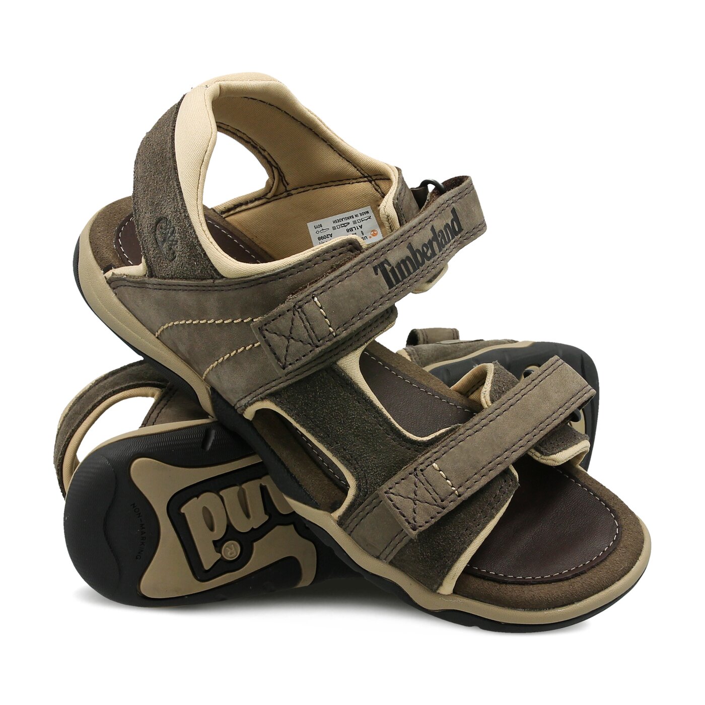 Dziecięce sandały / klapki TIMBERLAND TISBURY 2 STRAP ca1lb8 kolor brązowy