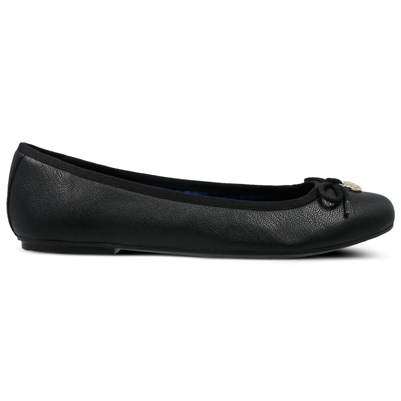 Damskie baleriny (buty) TOMMY HILFIGER BASIC LEATHER BALLERINA CHARM fw0fw02814990 kolor czarny