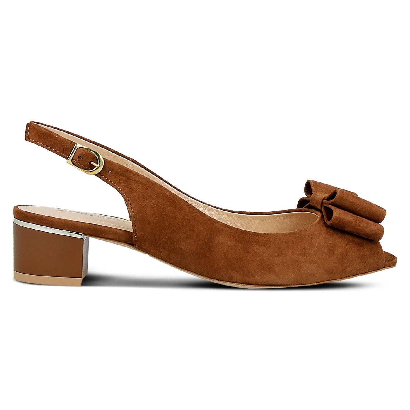 Damskie sandały SYMBIOSIS AURORA SANDAŁY ZAMSZ CAMEL 9281096 kolor brązowy