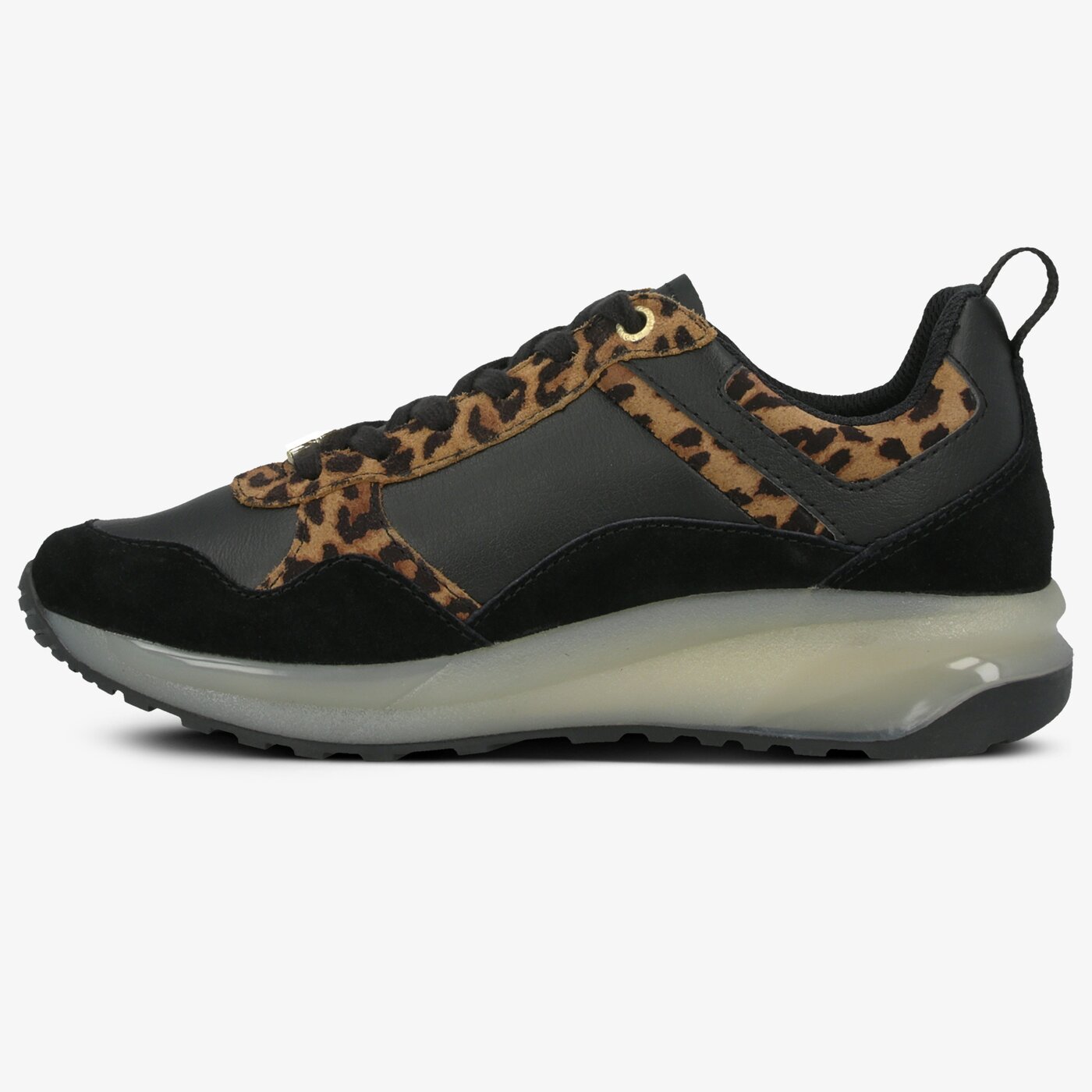 Damskie sneakersy (buty) TOMMY HILFIGER LEO PRINT SPORTY SNEAKER fw0fw045290gp kolor czarny