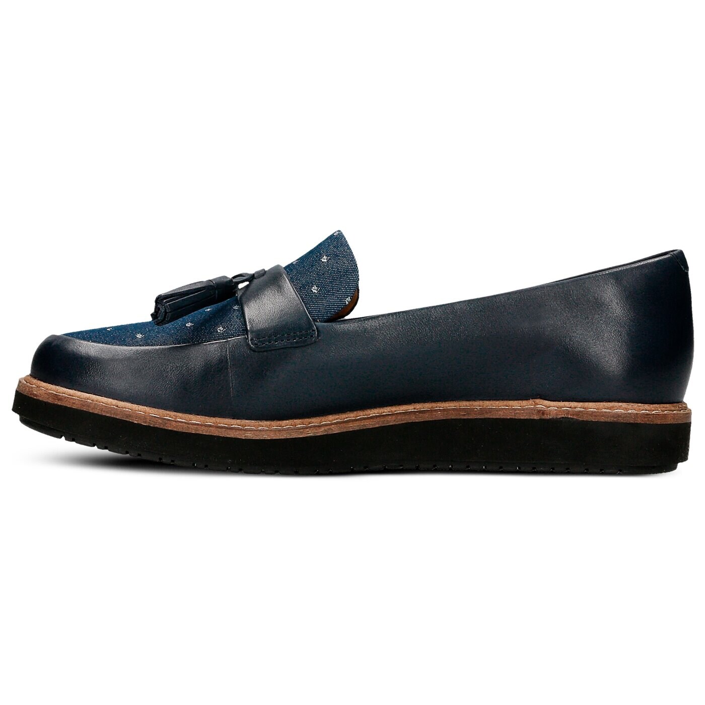 Damskie espadryle CLARKS GLICK CASTINE 26125083 kolor granatowy
