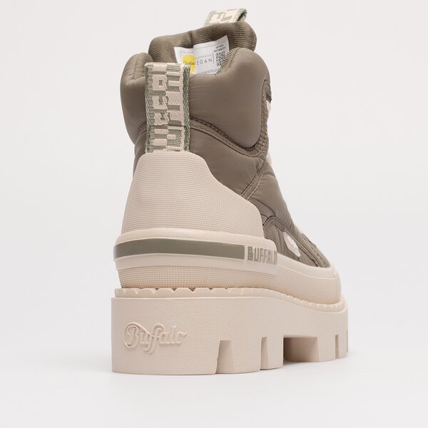 Damskie trampki BUFFALO RAVEN LACEUP MID 1630798 kolor khaki