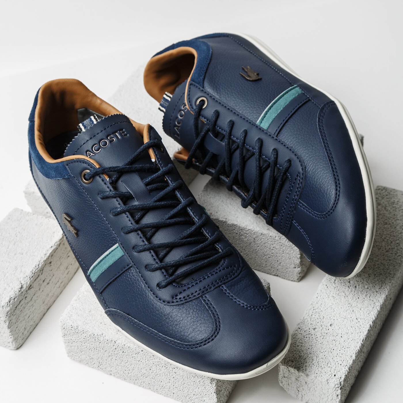 Męskie sneakersy (buty) LACOSTE MISANO 118 1 735cam00802s3 kolor granatowy