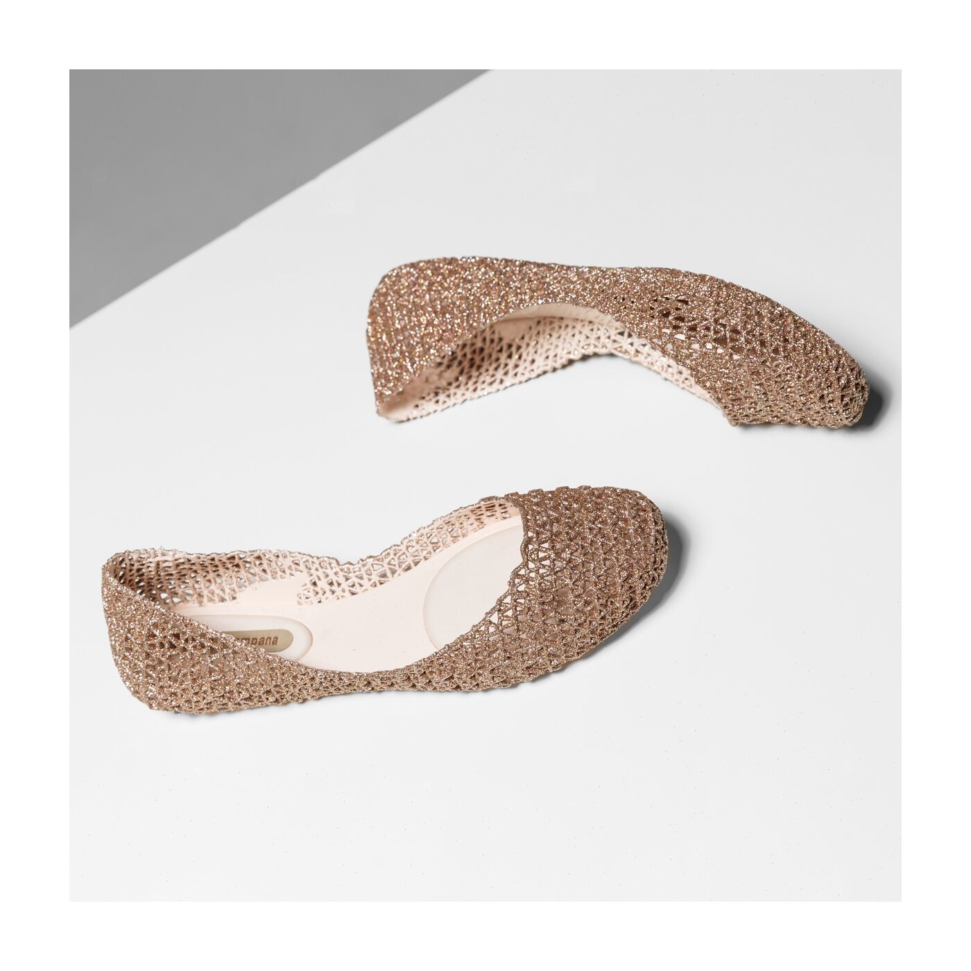 Damskie baleriny (buty) MELISSA CAMPANA PAPEL VII SP AD 3151252326 kolor złoty