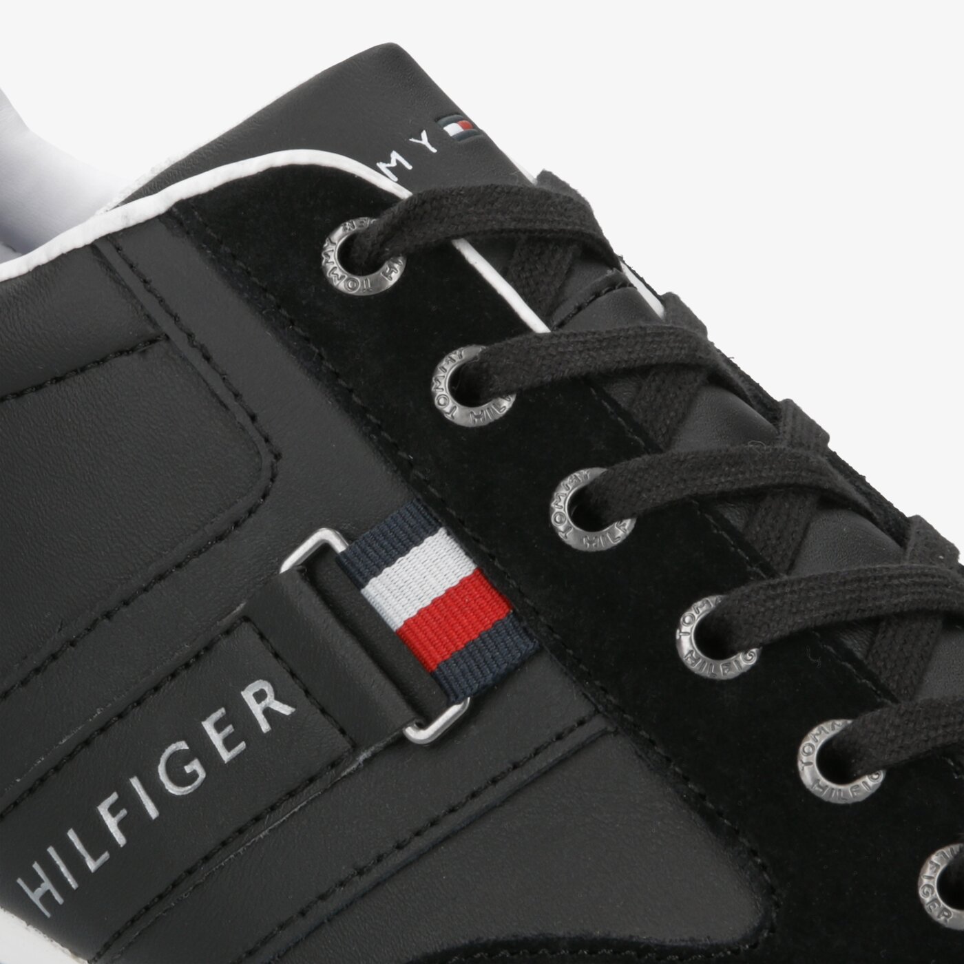 Męskie sneakersy (buty) TOMMY HILFIGER CORPORATE MATERIAL MIX CUPSOLE fm0fm02398990 kolor czarny