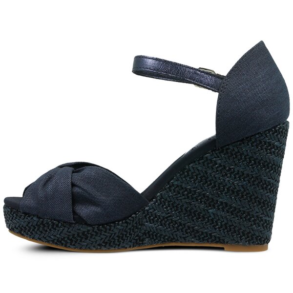 Damskie sandały TOMMY HILFIGER ICONIC ELENA METALLIC CANVAS fw0fw02651403 kolor granatowy