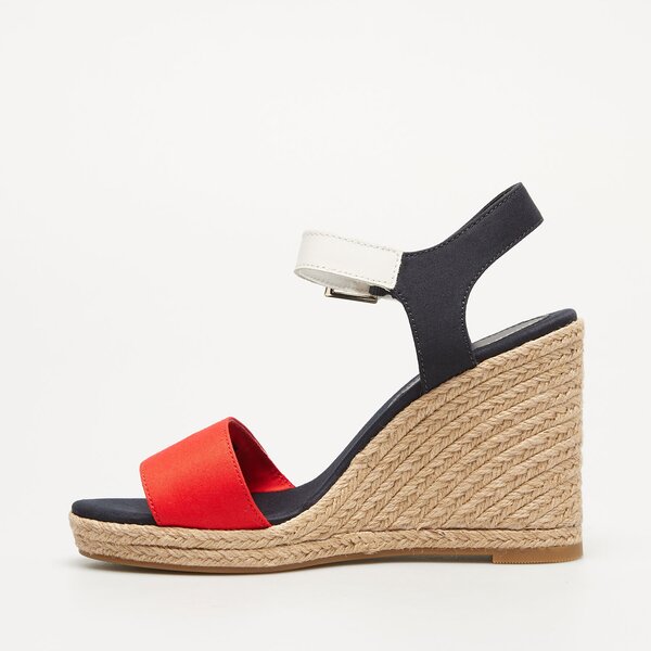 Damskie szpilki / czółenka TOMMY HILFIGER STRIPES WEDGE SANDAL fw0fw080530g0 kolor multicolor