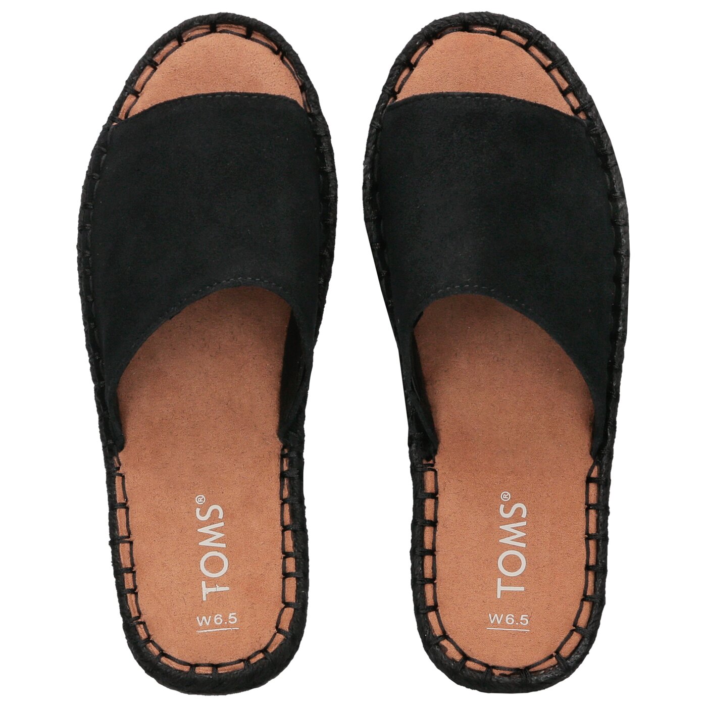 Damskie klapki TOMS SUEDE WOMEN'S CLARITA 10011822 kolor czarny