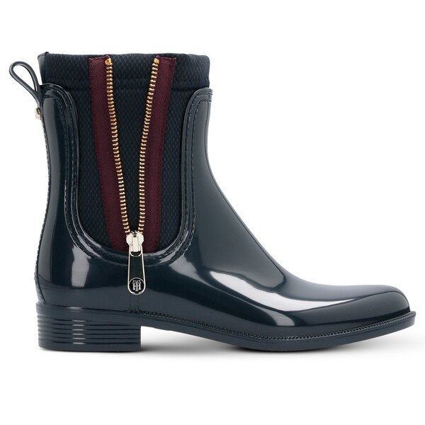 Damskie kalosze (buty gumowe) TOMMY HILFIGER O1285DETTE 4R fw56821552403 kolor granatowy