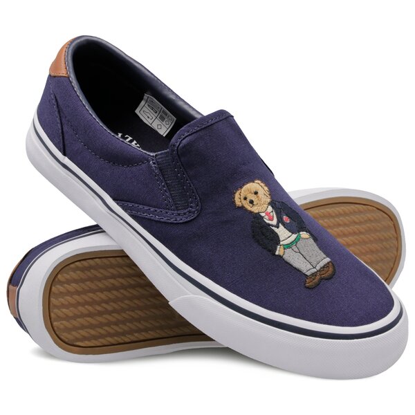 Męskie trampki POLO RL THMPSNIII NE SNEAKERS VULC NEWPORT NAVY CANVAS POLO  816746615001 kolor granatowy