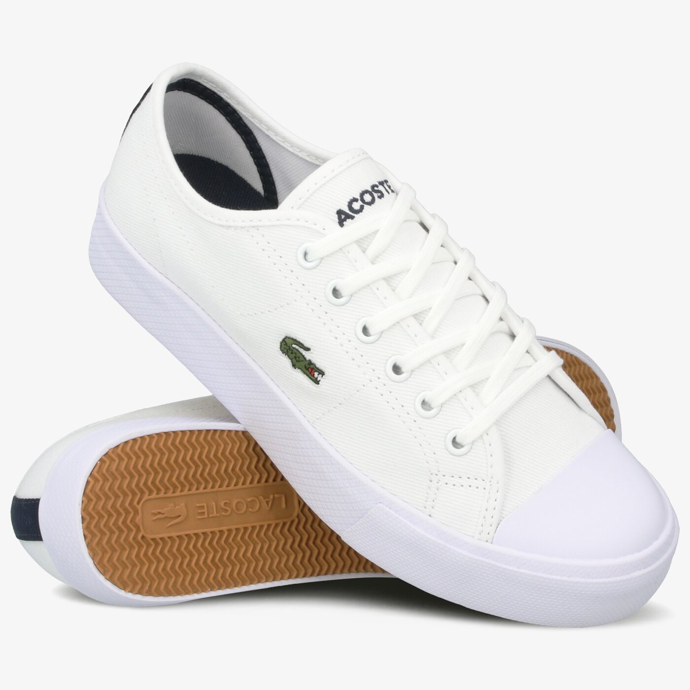 Damskie sneakersy (buty) LACOSTE ZIANE PLUS GRAND 120 2CFA 739cfa0021042 kolor biały