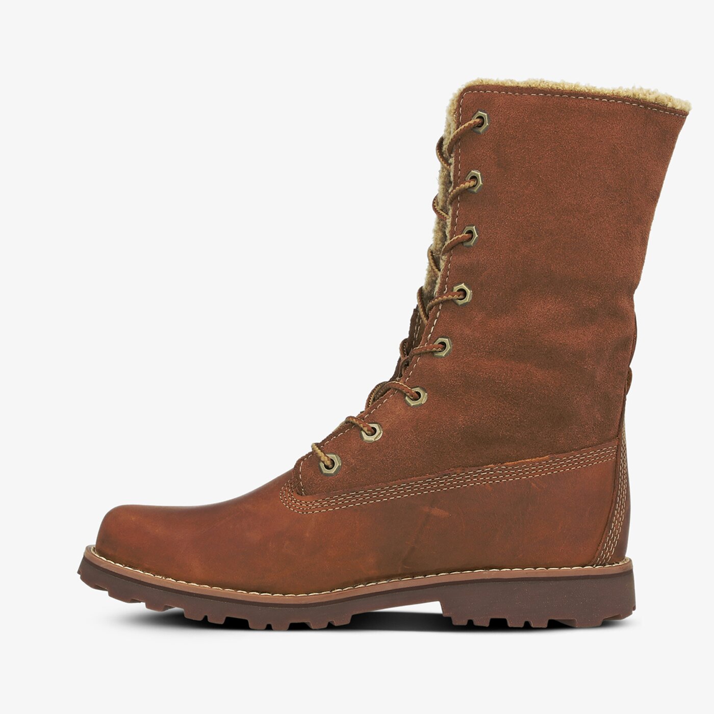 Dziecięce trapery TIMBERLAND SHEARLING 6 INCH BOOT 50919 kolor brązowy