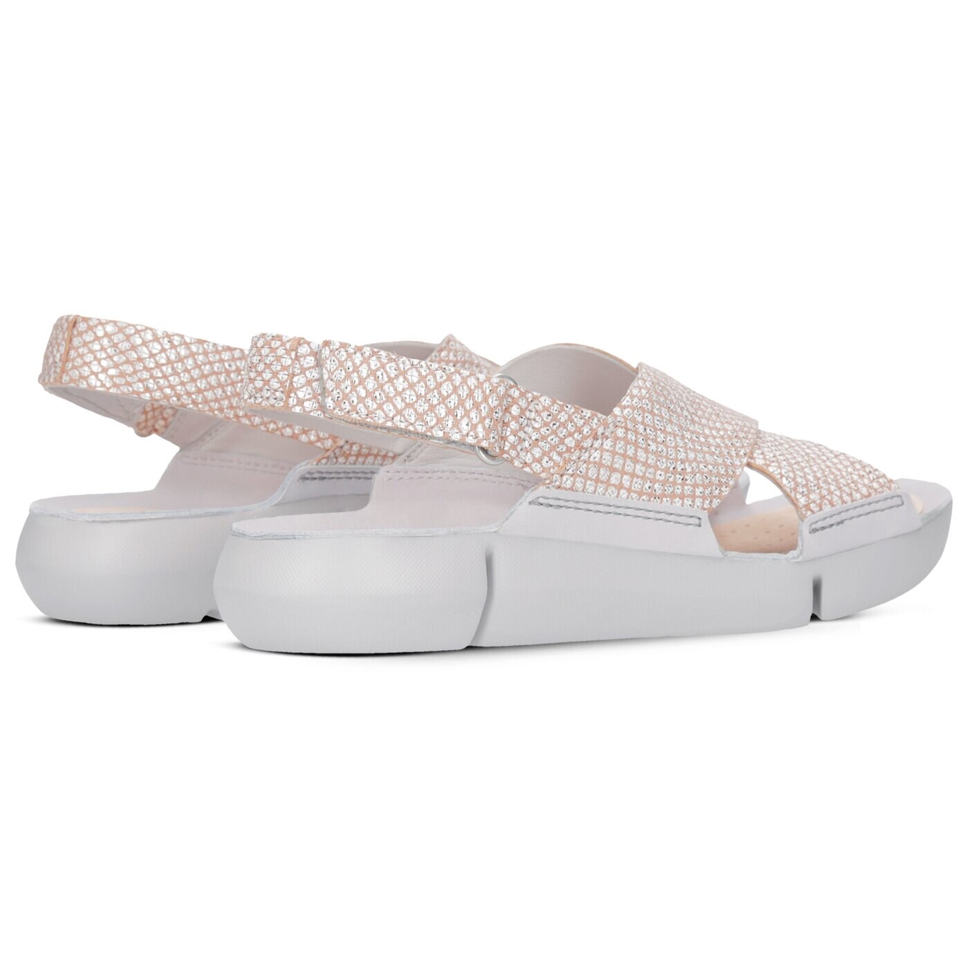 Damskie sandały CLARKS TRI CHLOE 26131294 kolor srebrny