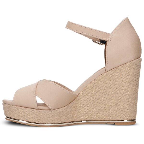 Damskie sandały TOMMY HILFIGER SELENA 2D FEMININE WEDGE SANDAL BASIC fw0fw04078932 kolor beżowy