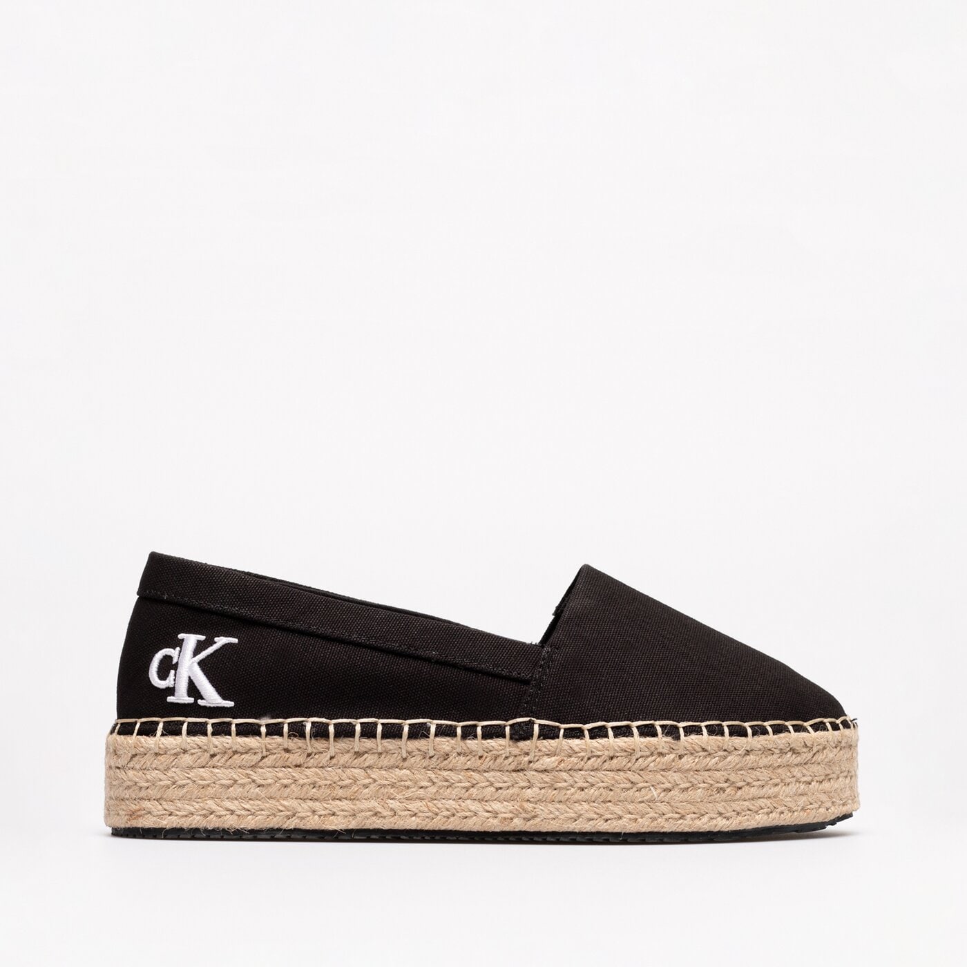 Damskie espadryle CALVIN KLEIN FLATFORM ESPADRILLE yw0yw00661bds kolor czarny