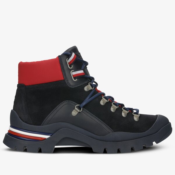 Męskie buty outdoor (trekkingowe) TOMMY HILFIGER CORPORATE OUTDOOR BOOT fm0fm02414403 kolor granatowy