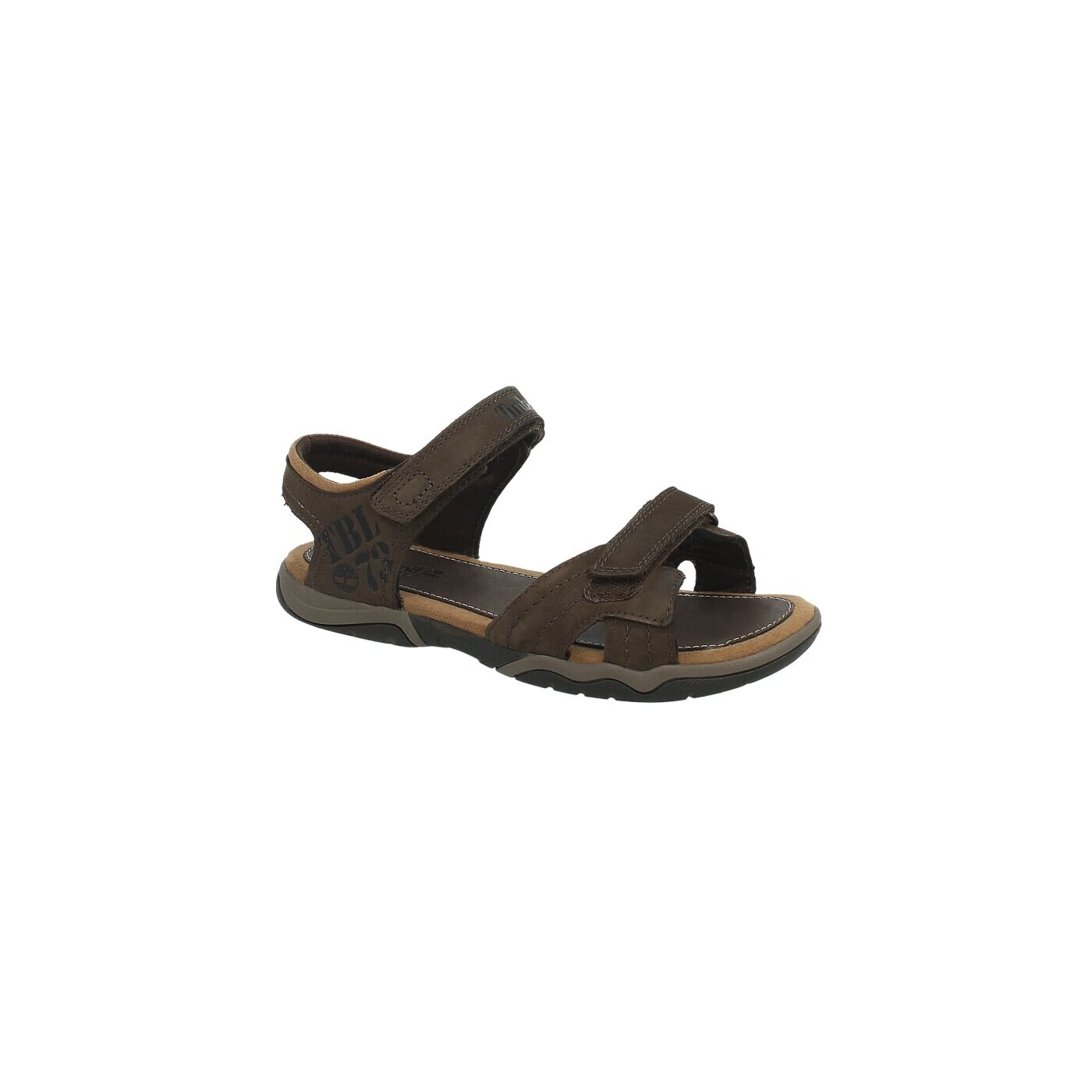 Dziecięce sandały / klapki TIMBERLAND EK OAK BLUFFS LEATHER 2 STRAP 1292a kolor brązowy