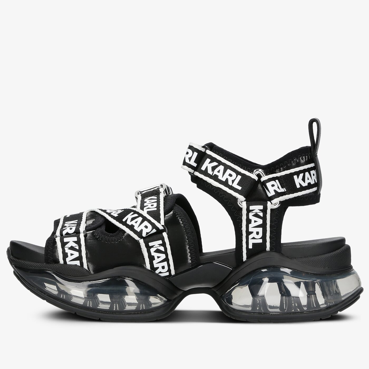 Damskie sandały KARL LAGERFELD VENTURA 2 ORBITAL RUN SANDAL kl6270540x kolor czarny