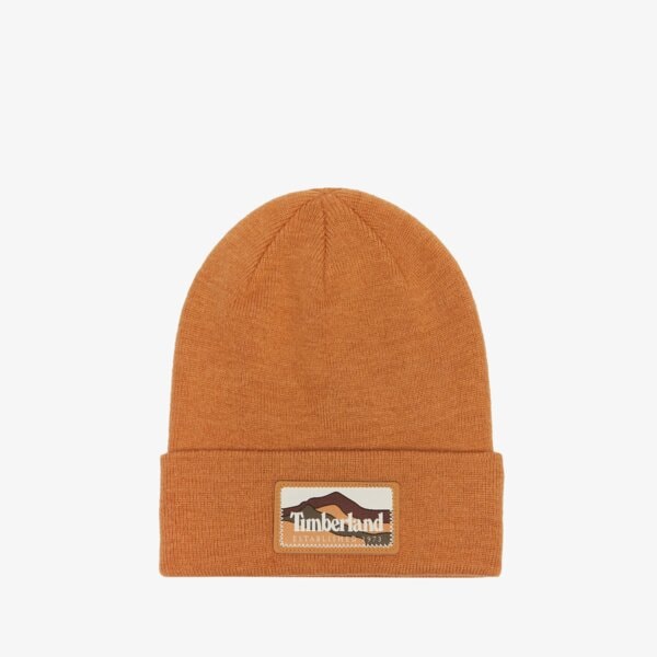 Damska czapka zimowa TIMBERLAND CZAPKA MOUNTAIN PATCH BEANIE tb0a663t2311 kolor żółty