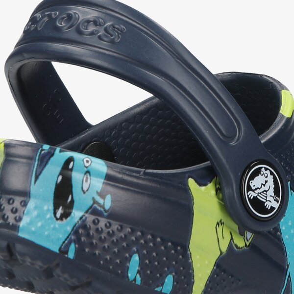 Dziecięce sandały / klapki CROCS CLASSIC MONSTER PRINT CLOG T 206833410i kolor granatowy