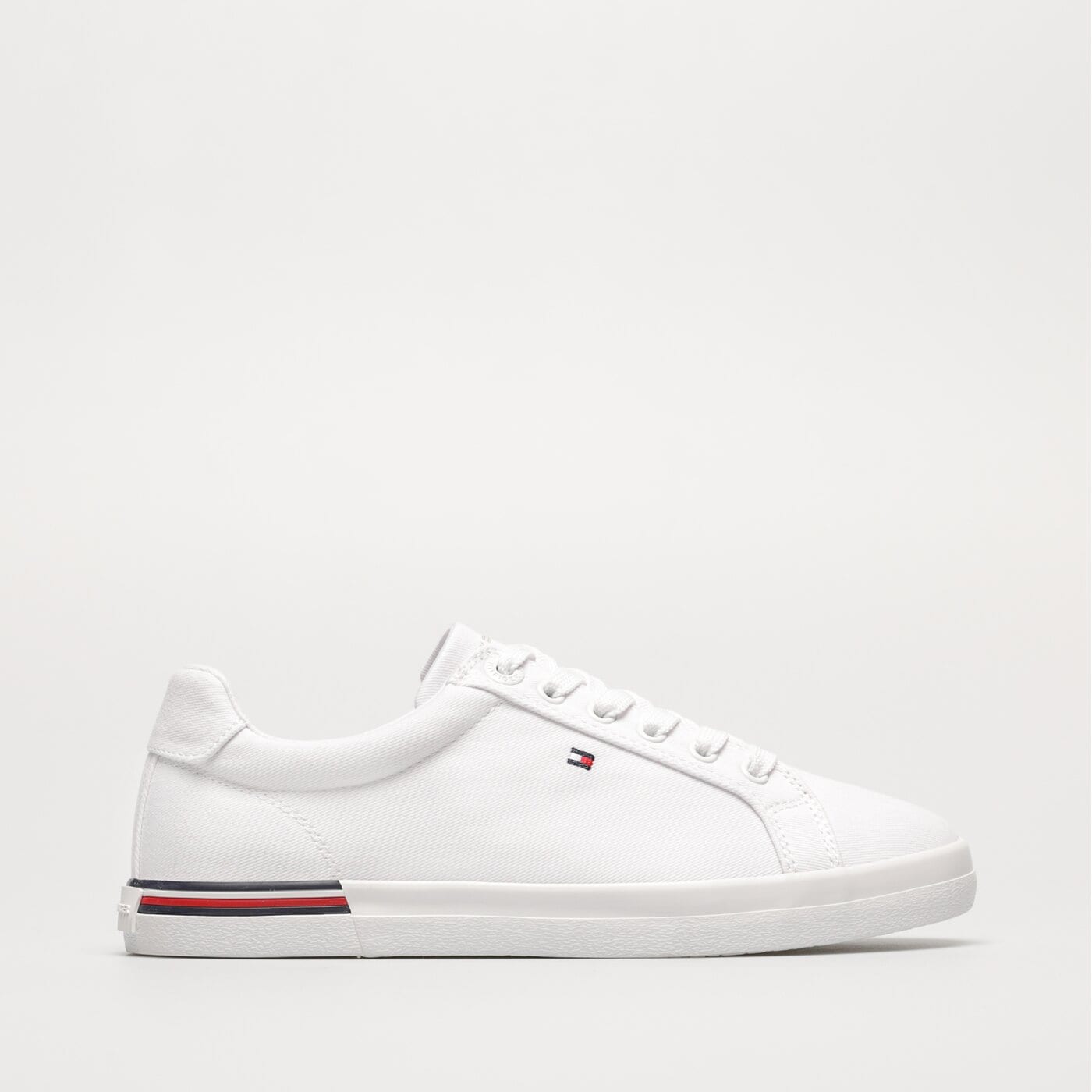 Damskie półbuty TOMMY HILFIGER ESSENTIAL STRIPES SNEAKER fw0fw06954ybs kolor biały