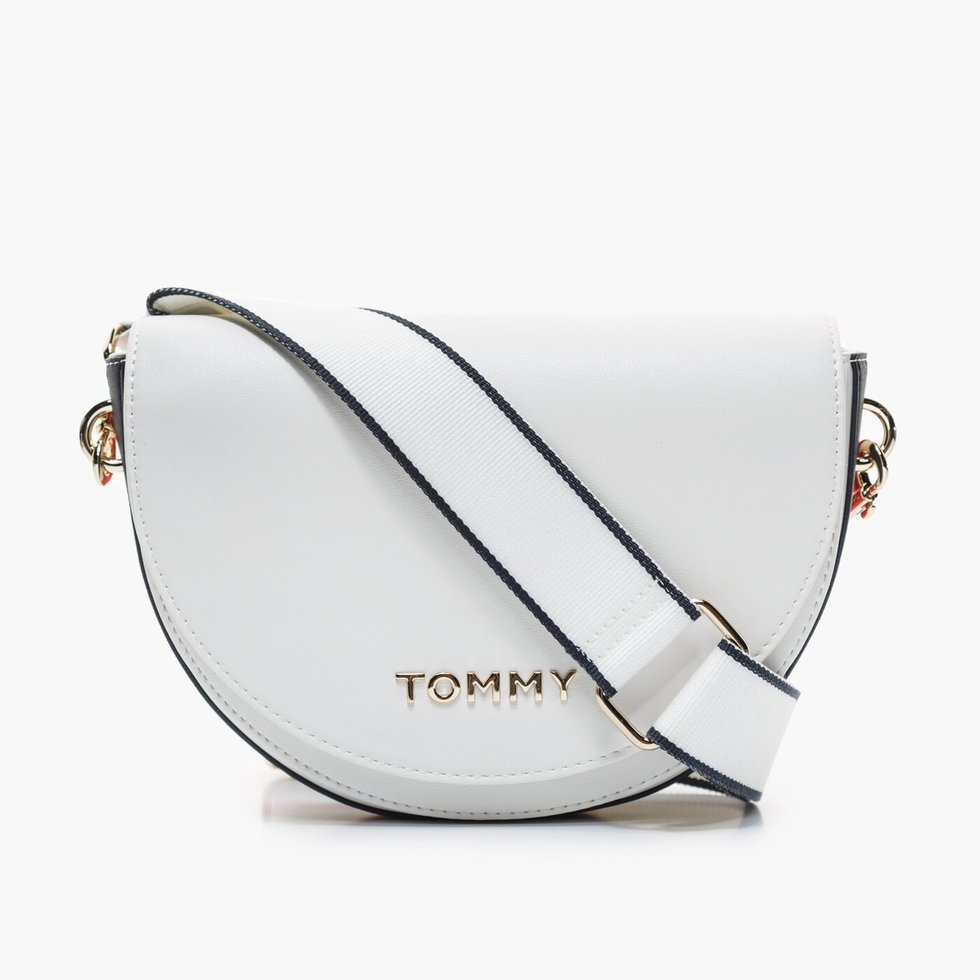Damska torebka TOMMY HILFIGER TOREBKA STAPLE SADDLE aw0aw08226yaf kolor biały